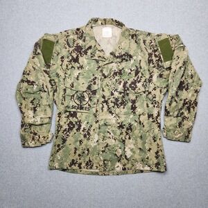 US Navy Blouse Small Short Working Uniform Type III NWU Seals Military AOR2 Camo